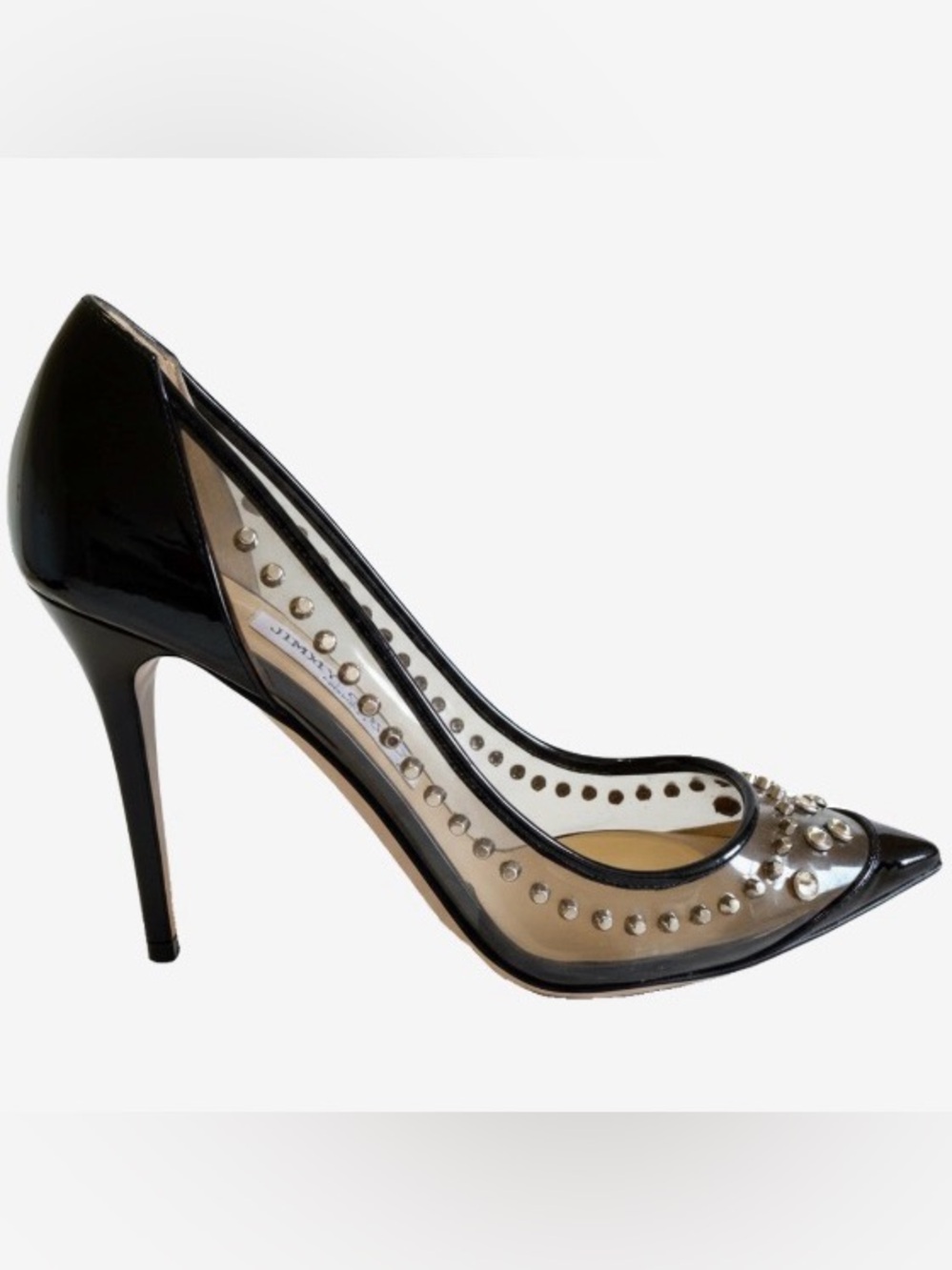 🛍️ Jimmy Choo Authentic Black and Silver Studded Heels